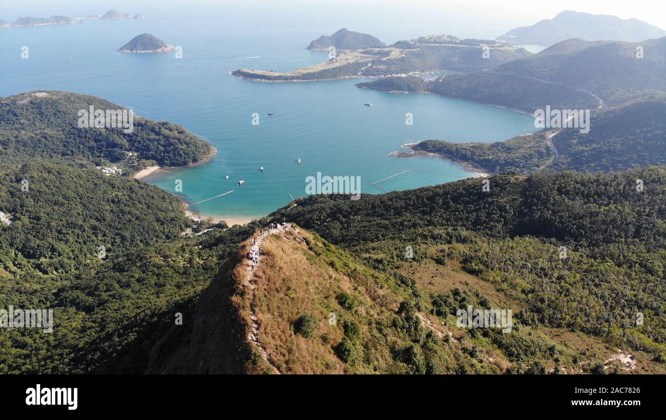 Hohe Junk-Peak, cler Water Bay Country Park in Hongkong Stockfoto