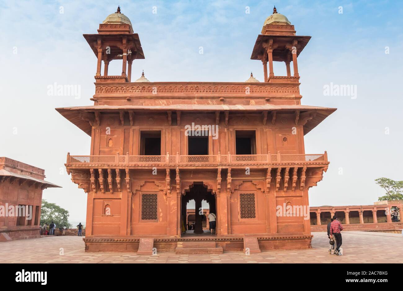 Diwan-I-Khas Gebäude in die geisterstadt Fatehpur Sikri bei Agra, Indien Stockfoto