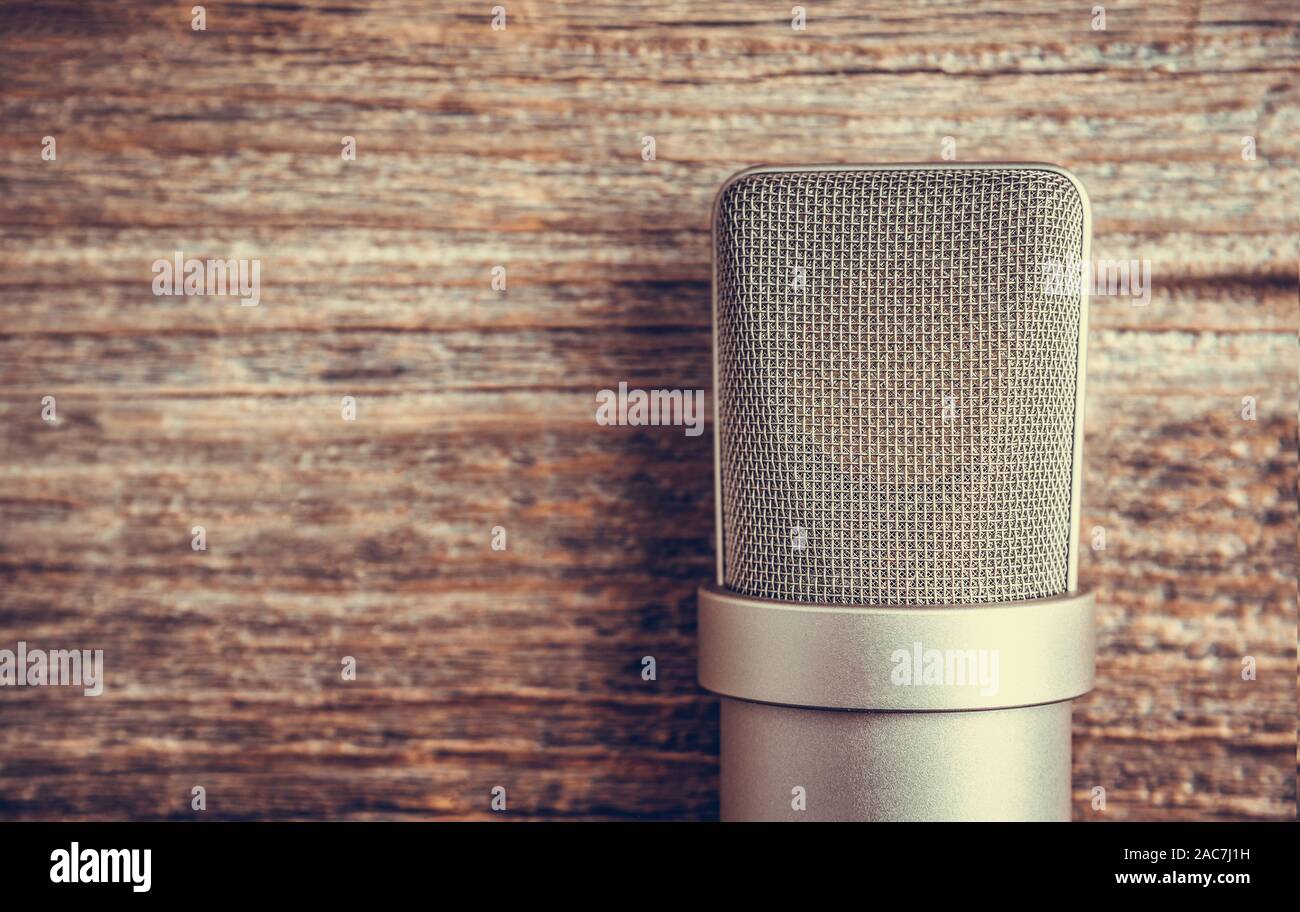 Großmembran Kondensator Studio Mikrofon. Stockfoto