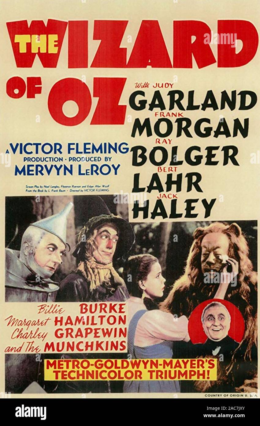 Der Zauberer von Oz MGM Film 1939 Stockfoto