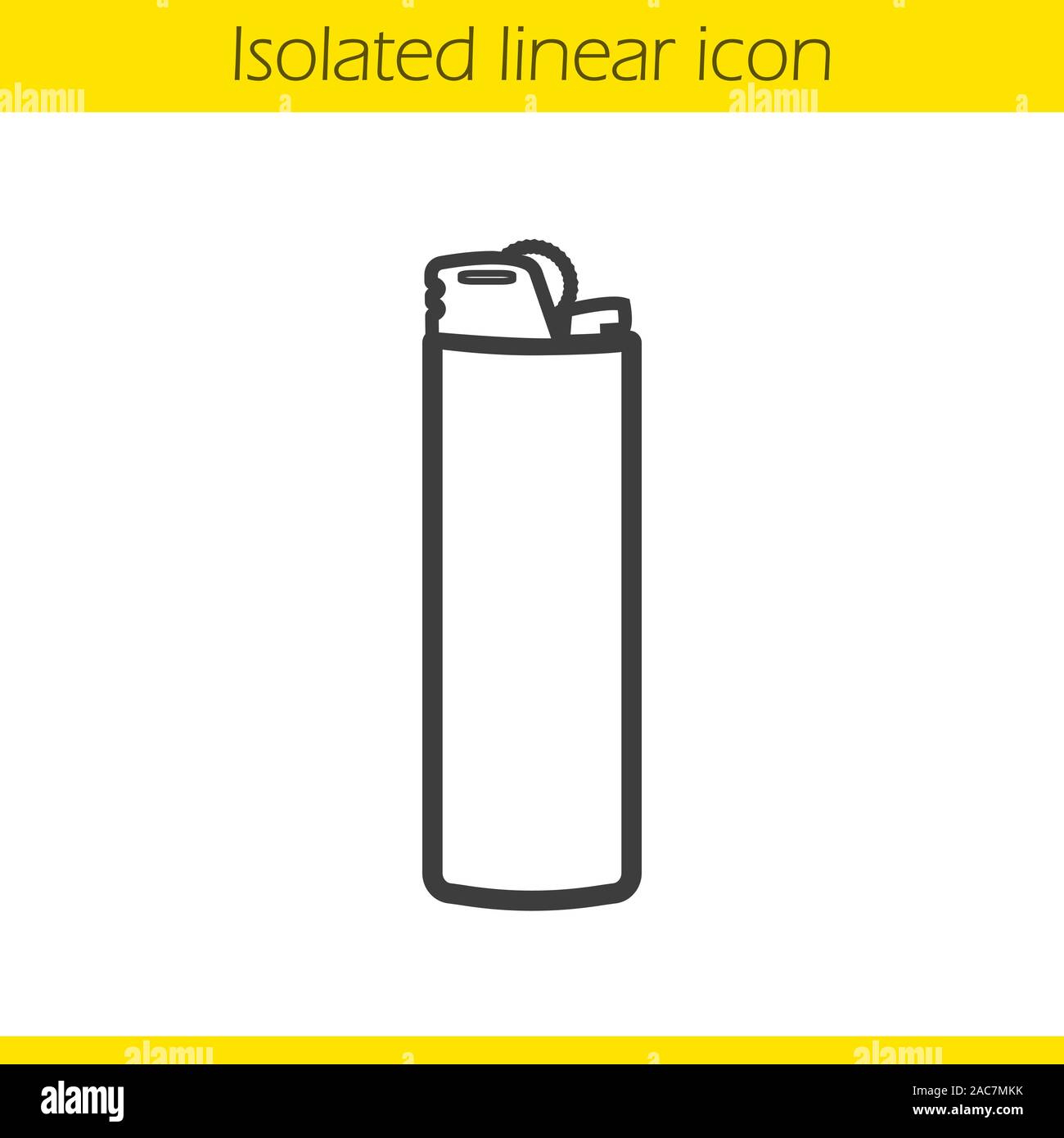 Leichtere Lineare Symbol Dunne Linie Abbildung Einweg Gas Feuerzeug Kontur Symbol Vektor Isoliert Massbild Stock Vektorgrafik Alamy