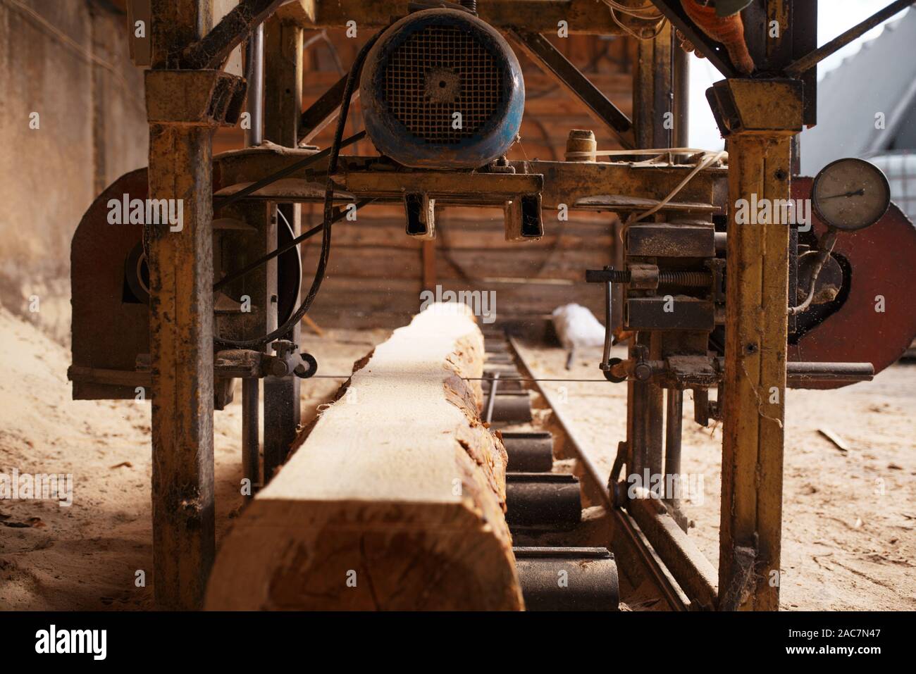 Holzbearbeitungsmaschine, niemand, Holzindustrie Stockfoto