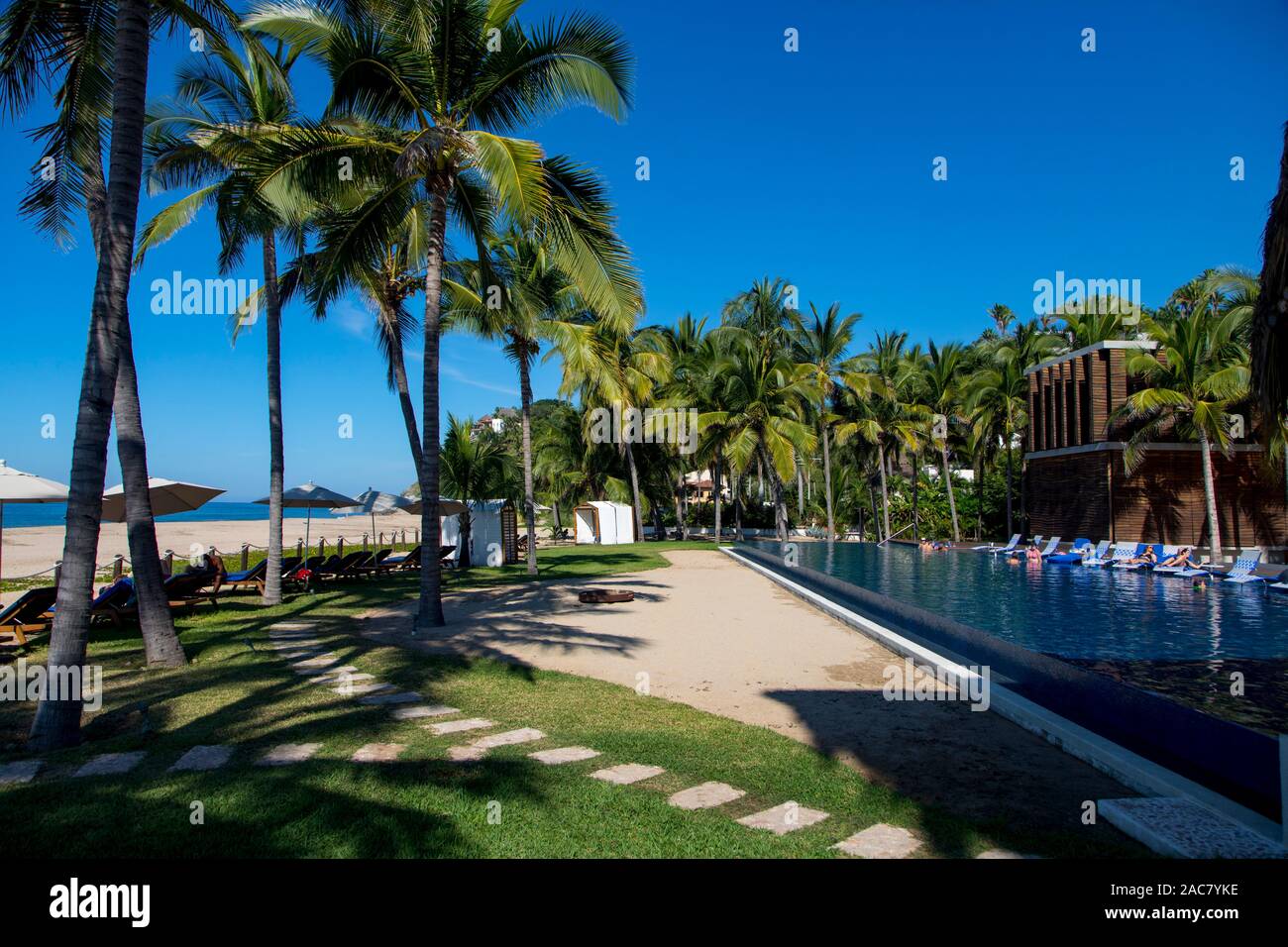 La Patrona Beach Club, San Pancho, San Francisco, Riviera Nayarit Nayarit, Mexiko Stockfoto