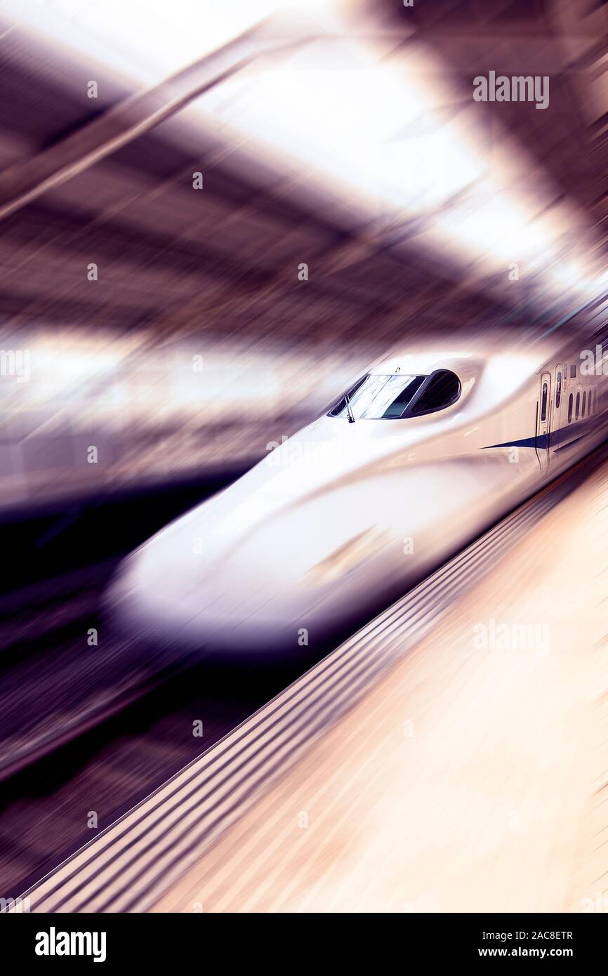 Shinkansen Hochgeschwindigkeitszug Japan Stockfoto