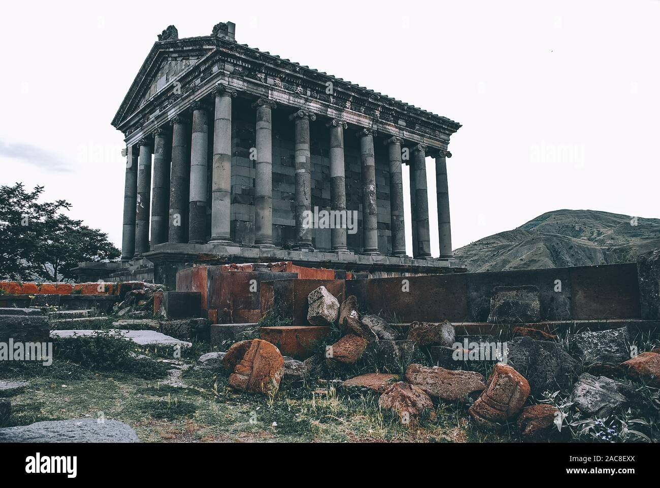 Der Tempel von Garni ist der einzige ständige griechisch-römischen in Armenien colonnaded Gebäude. Im ersten Jahrhundert nach Christus erbaut ist das Symbol des christlichen Armeniens. Stockfoto