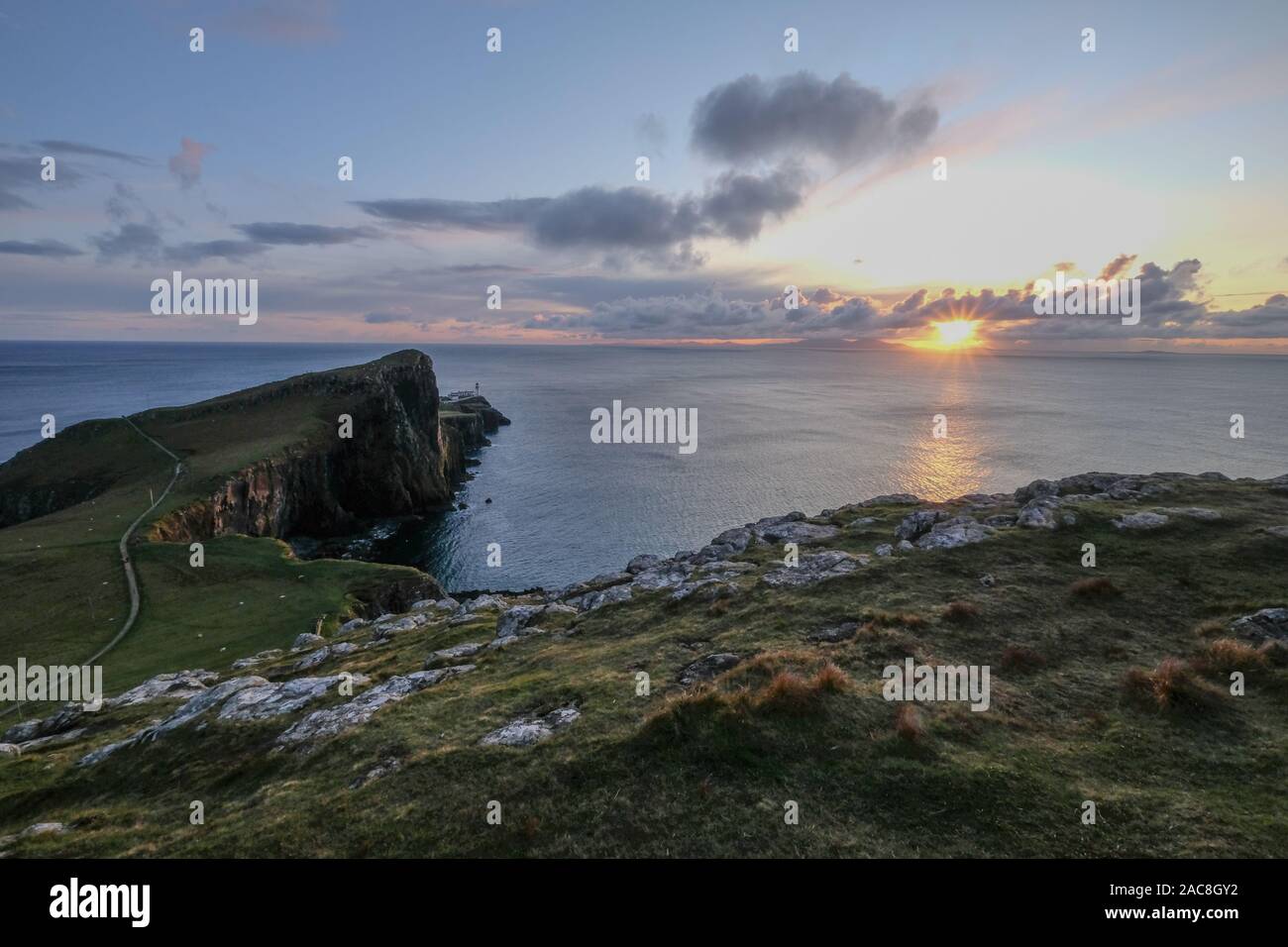 Leuchtturm, landschaftlich Punkt, Isle Of Skye, Schottland Stockfoto