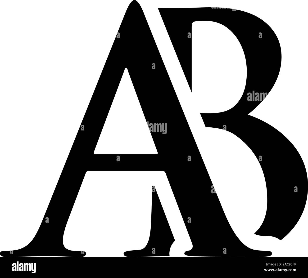 Erste ab-alphabet Logo Design template Vector Stock Vektor