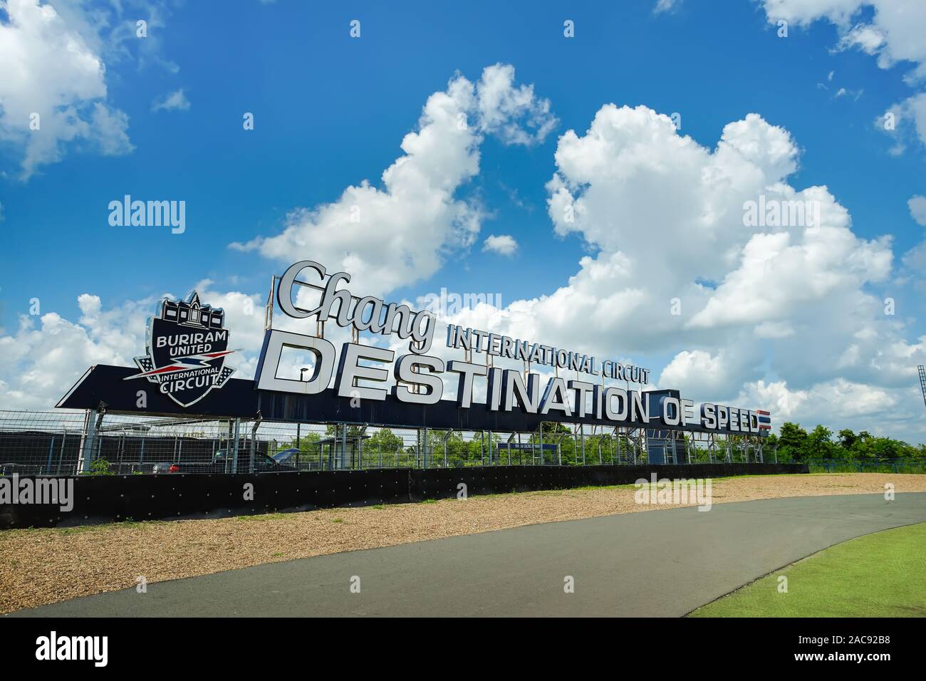 Buriram, Thailand - 11. Oktober 2019: Chang International Circuit in der Provinz Buriram Thailand. Stockfoto