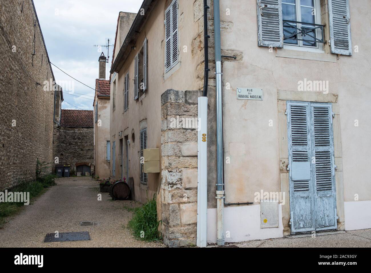 Gasse, Beaune Stockfoto