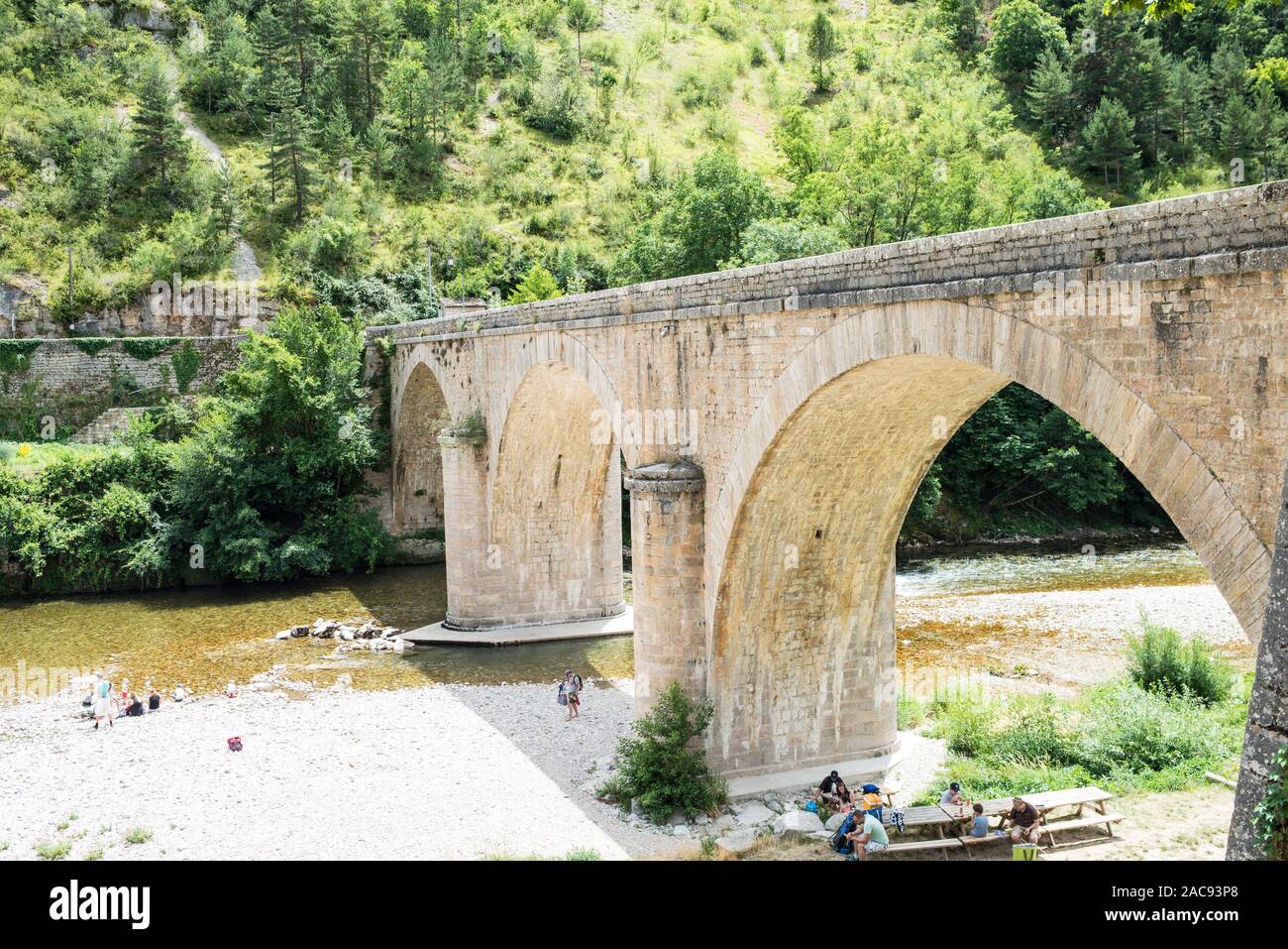 Steinerne Brücke, Burgund Stockfoto