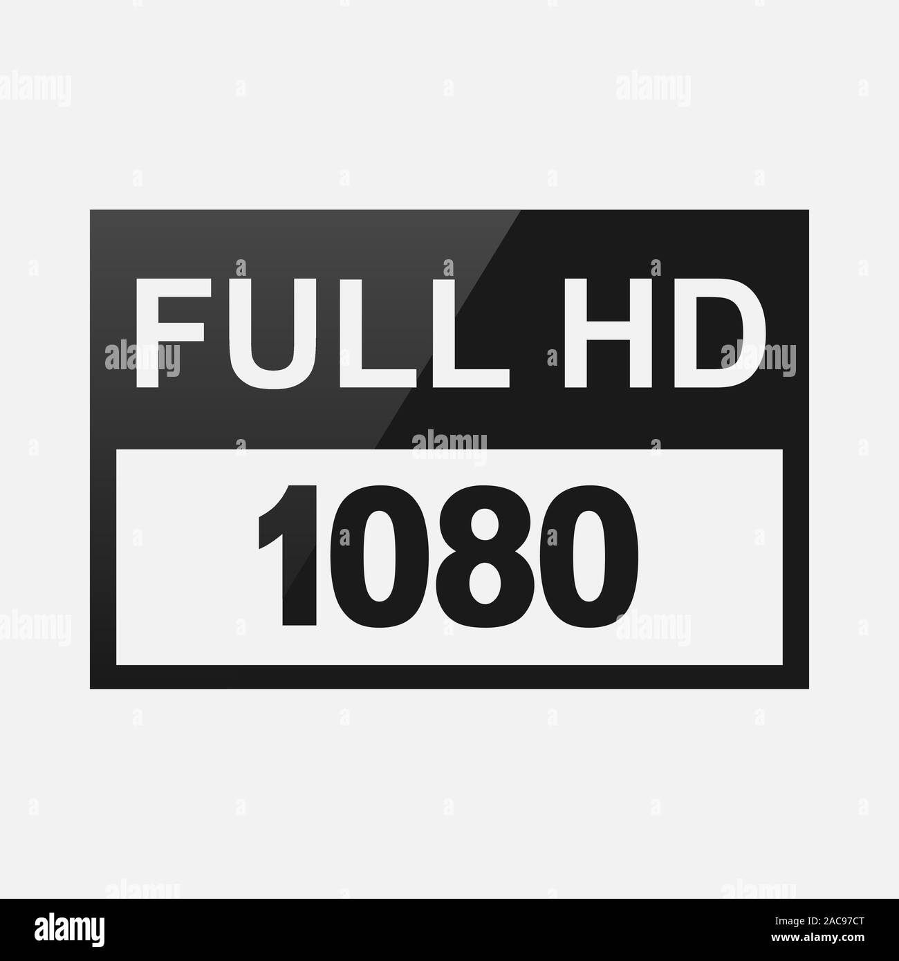 Full HD-Symbol, High Definition Auflösung Zeichen Stock Vektor