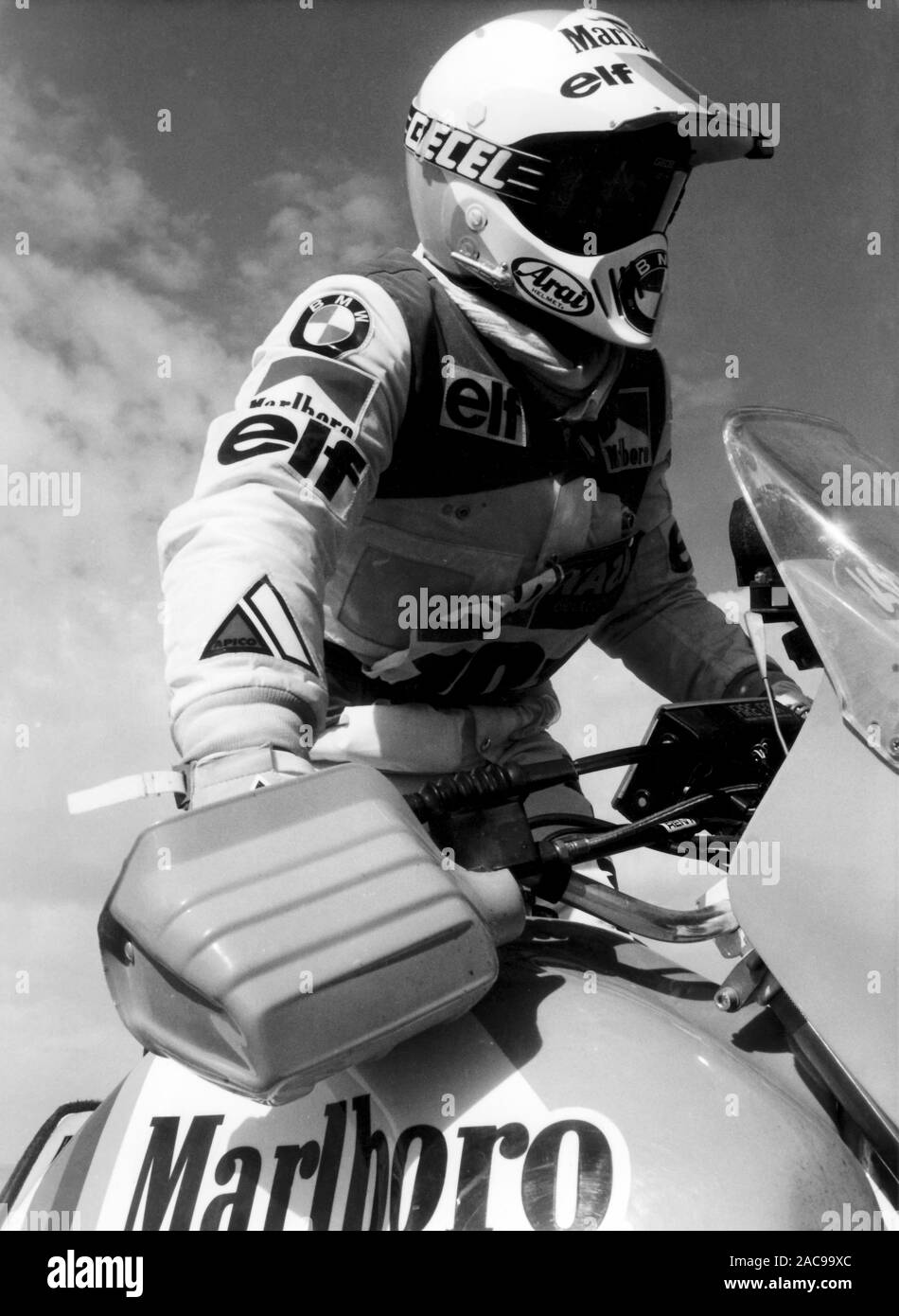 Rallye Paris Dakar, Alger 1985, Gaston Rahier, BMW Stockfoto