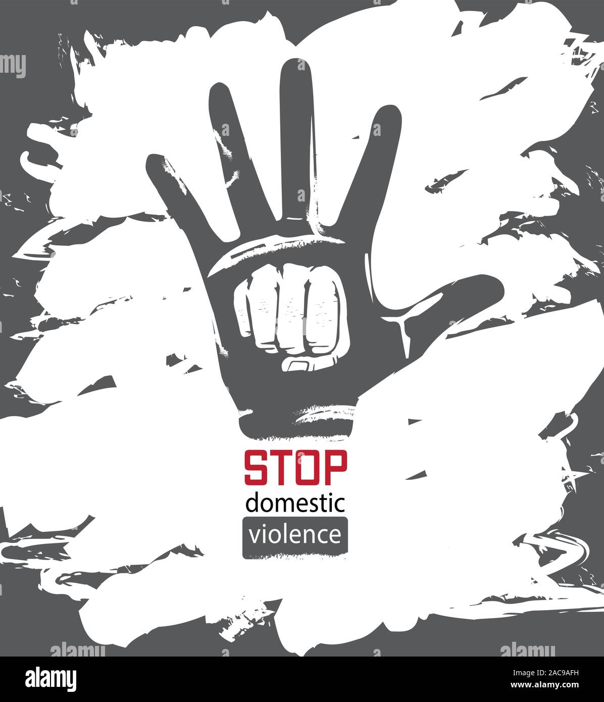 Grunge Poster zum Thema Stopp der Gewalt. Stock Vektor