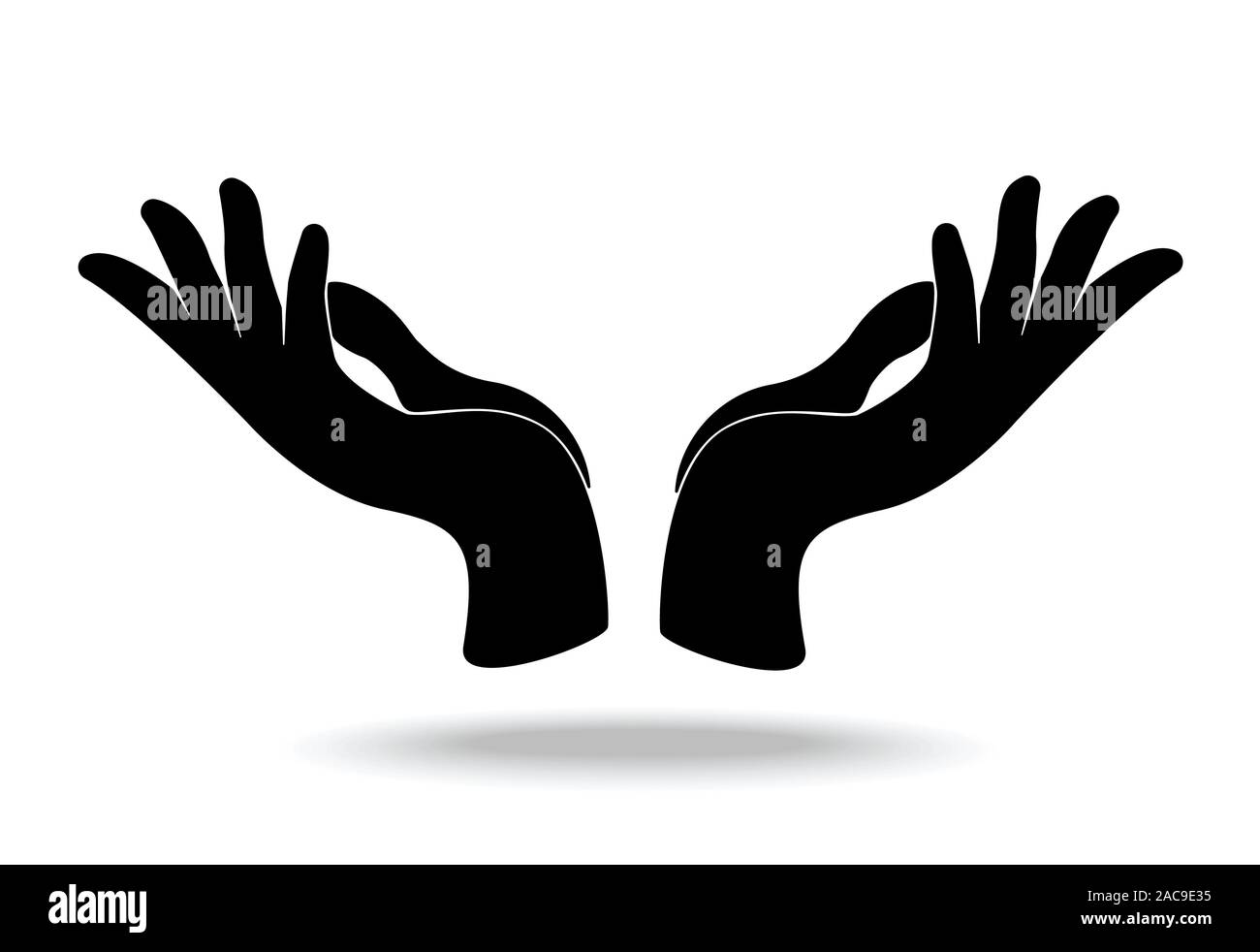 Hände halten Design Stockfoto