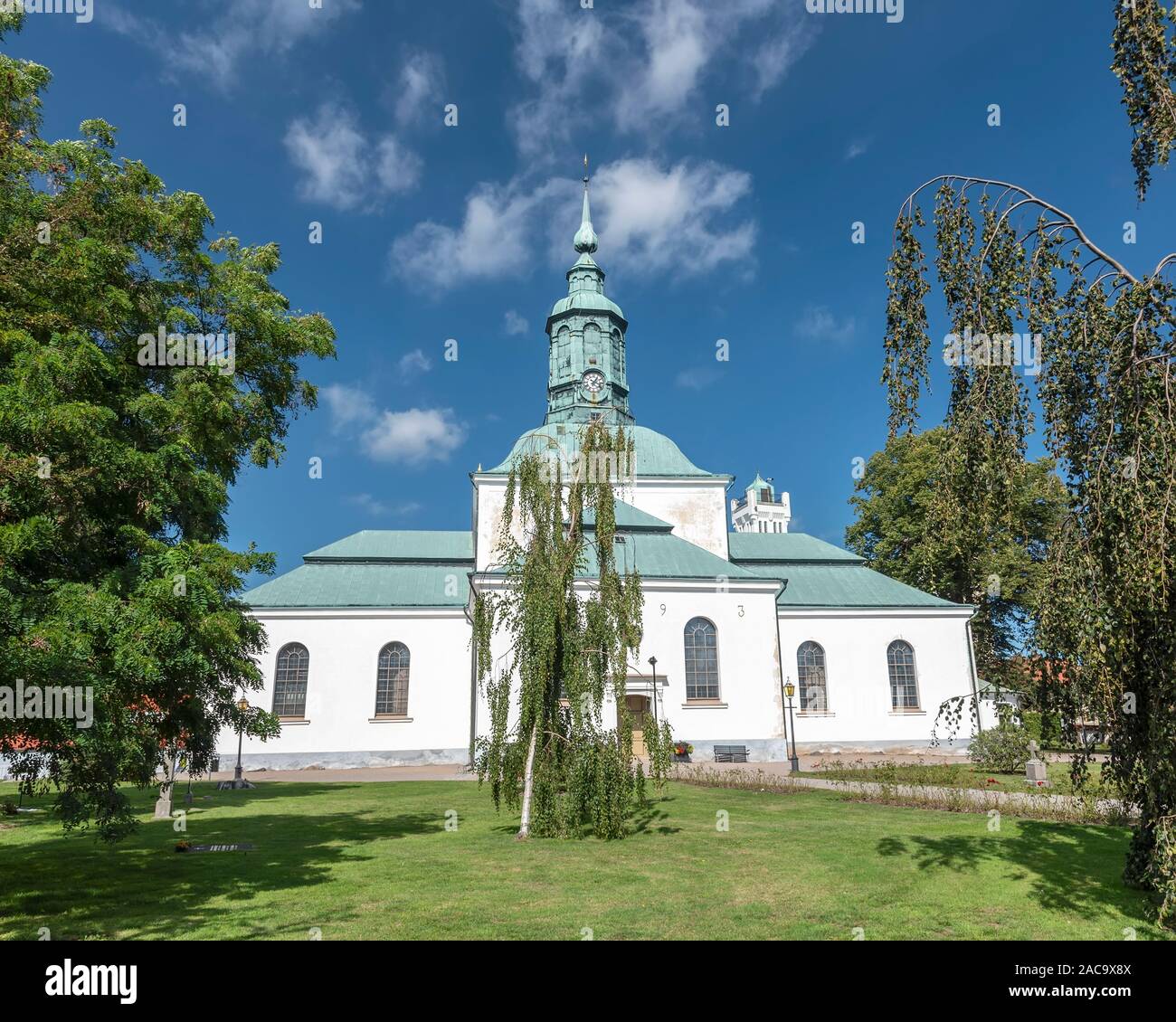 Die Kirche wurde 1680-1702 erbaut. Es liegt nördlich der Stadt und ist eine ziemlich Dominante der das Stadtbild. Stockfoto