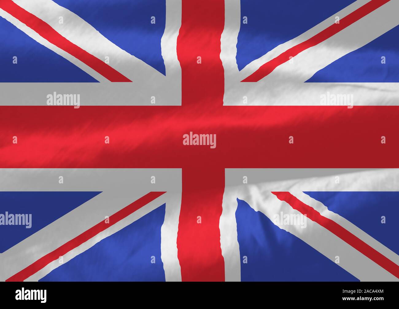 Britische Flagge Flow Stockfoto