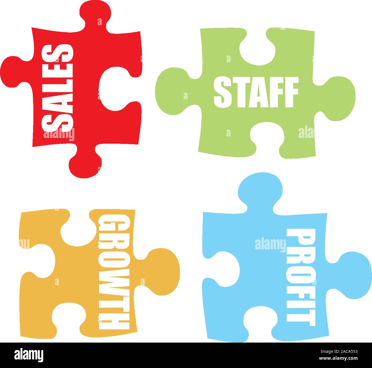 Business jigsaw Farbe Stockfoto