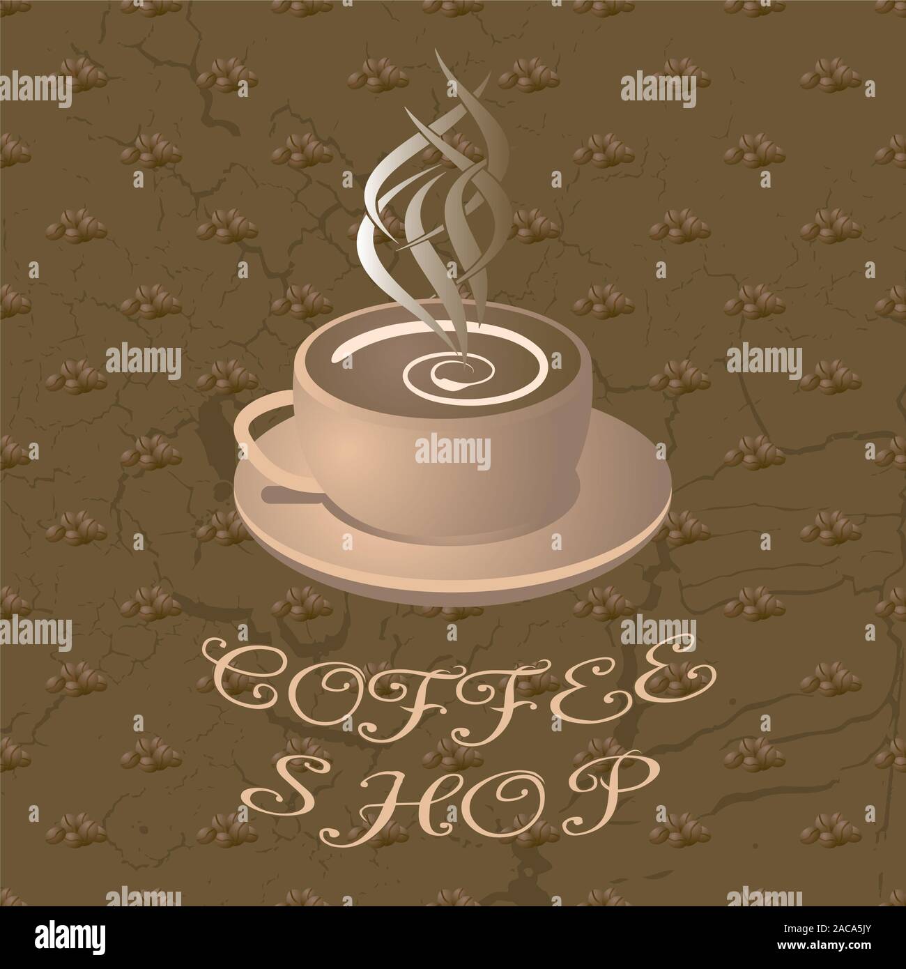 Kaffee schritt Text Stockfoto