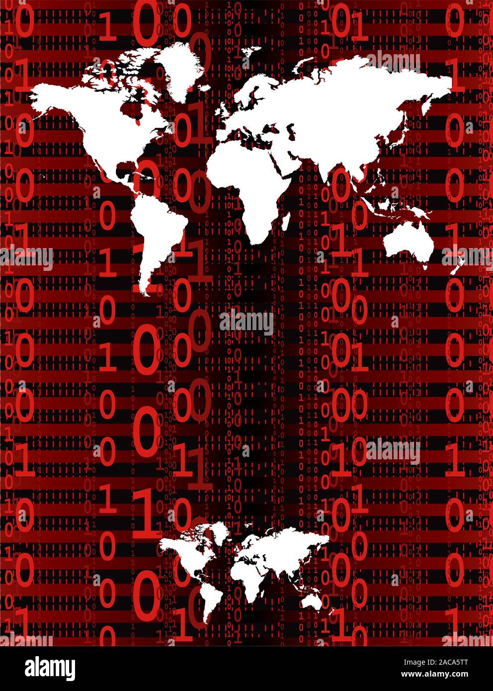 Digitale Welt rot Stockfoto