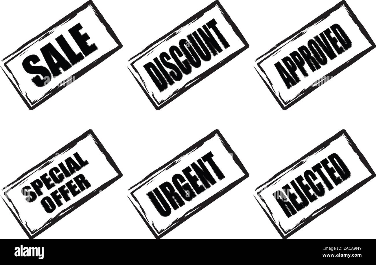 Verkauf Stempel 6 bis Stockfoto