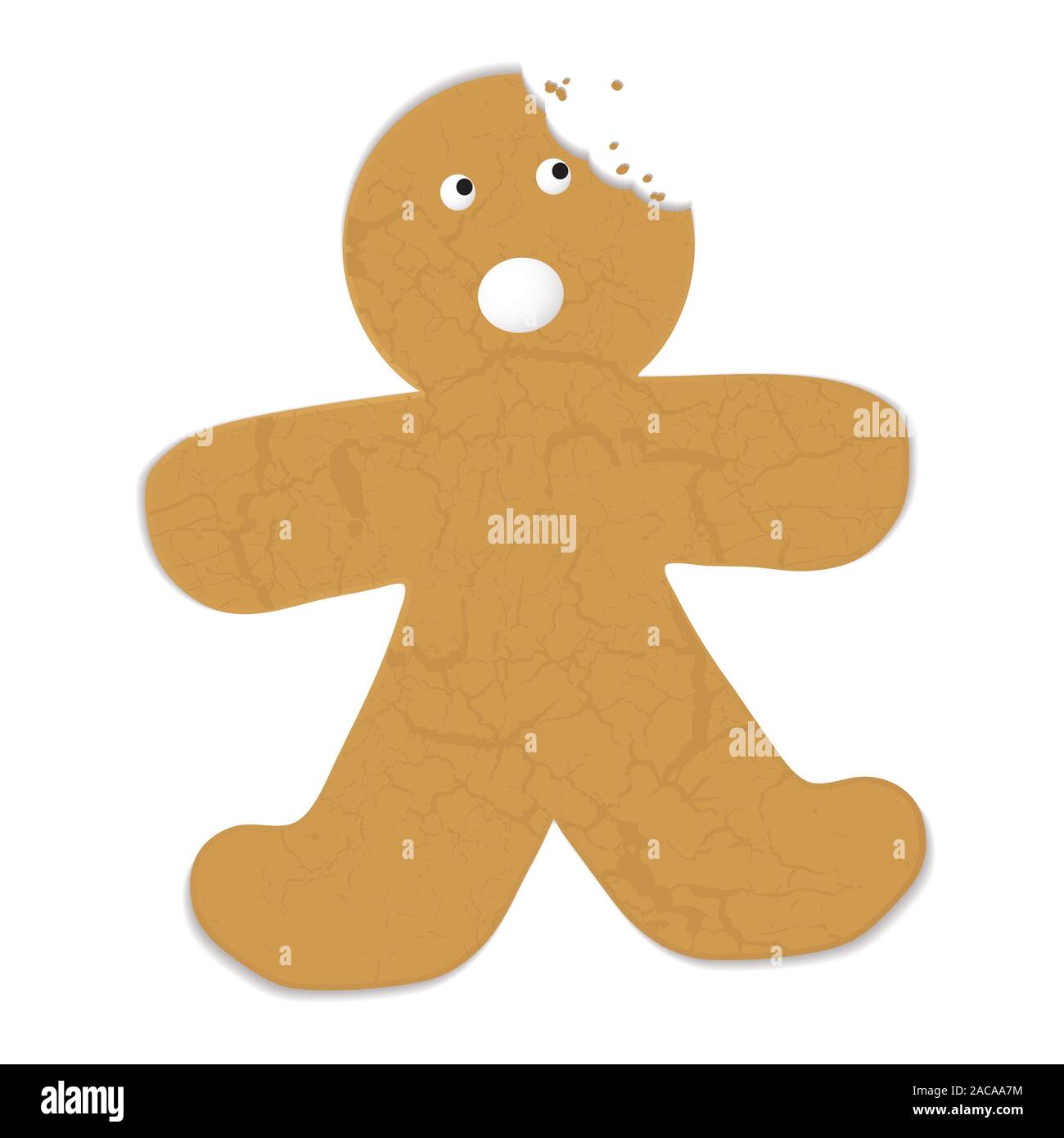 Gingerbread Man beißen Stockfoto
