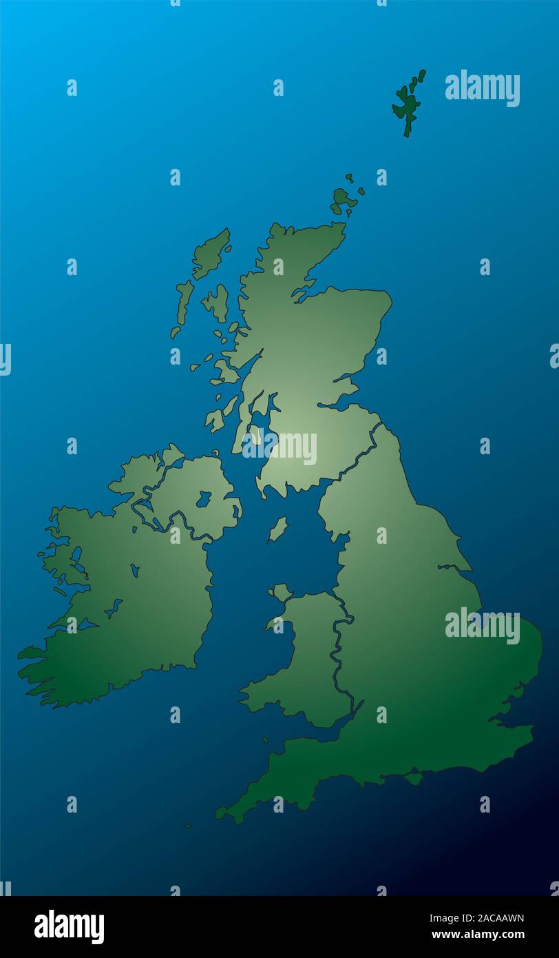 UK-Karte Stockfoto