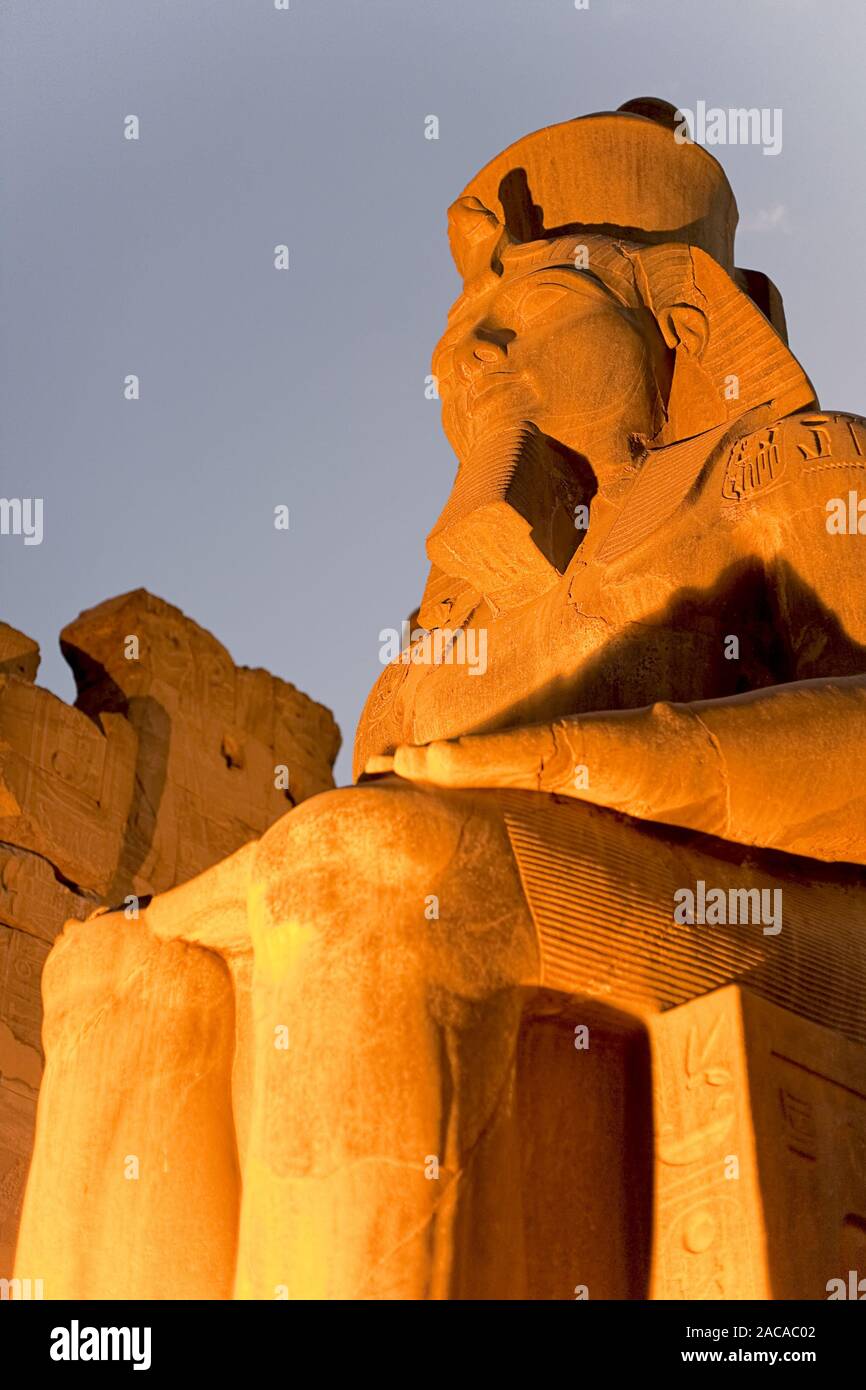 Statue im Tempel von Luxor Stockfoto