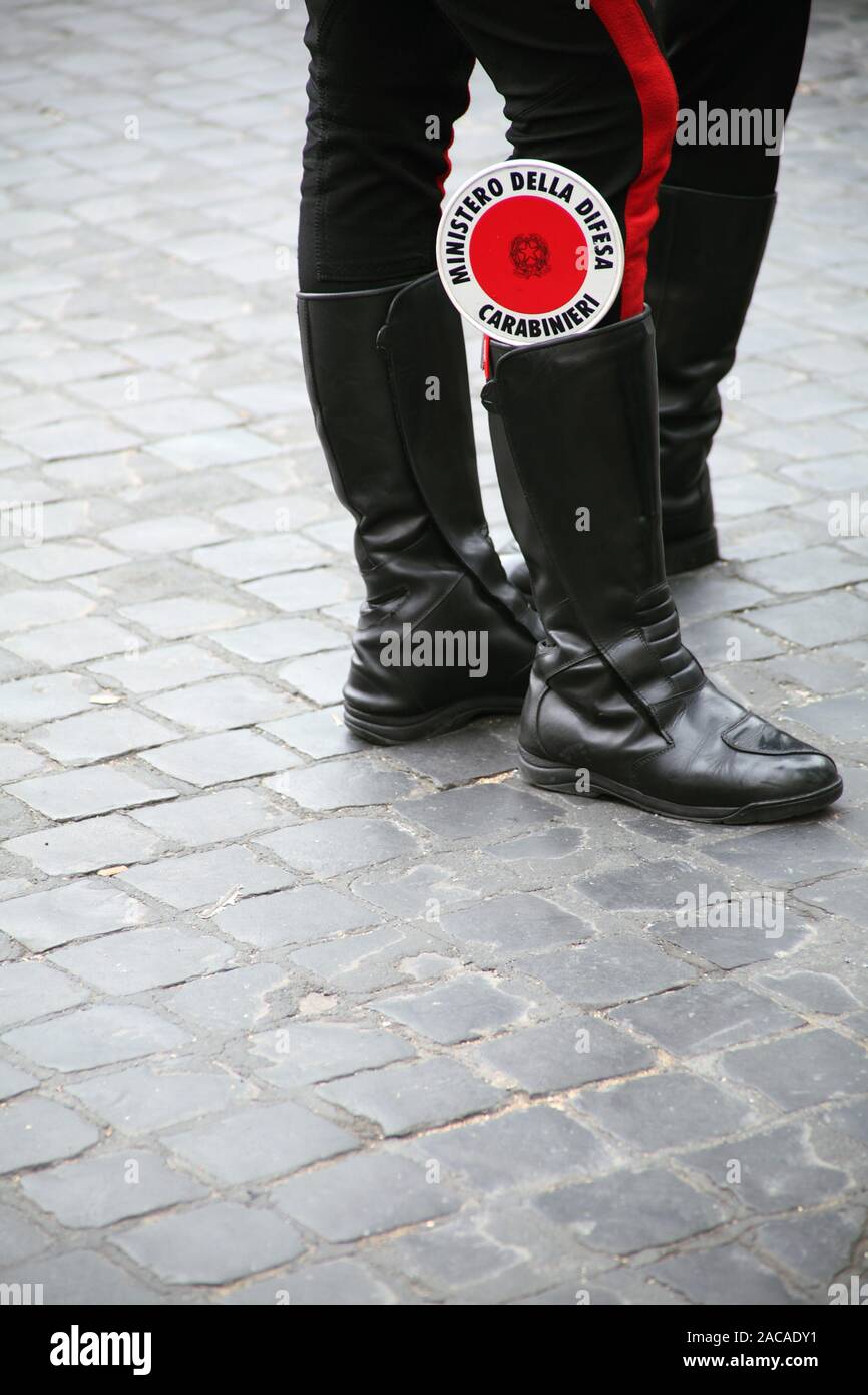 Kelle eines italienischen Carabinieri Stockfoto
