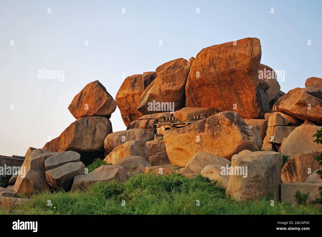 Granit Felsen in Hampi, Indien, Asien Stockfoto