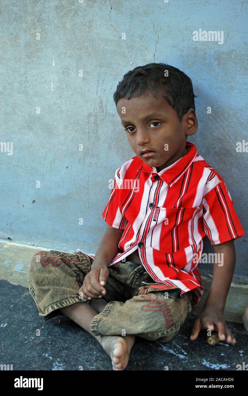 Blind Boy in Süd Indien, Asien Stockfoto