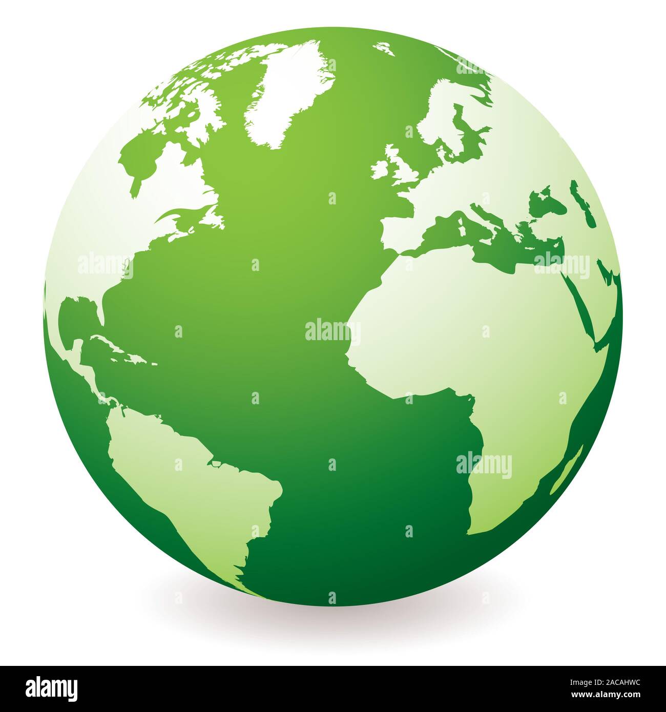Grüne Erde Globus Stockfoto