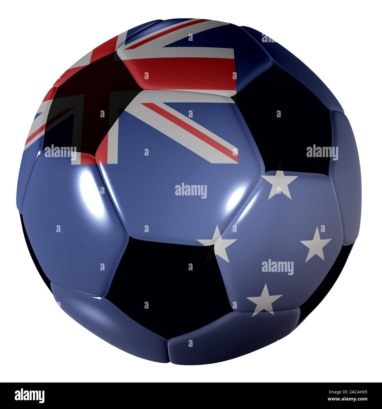 Fußball Neuseeland Flagge Stockfoto