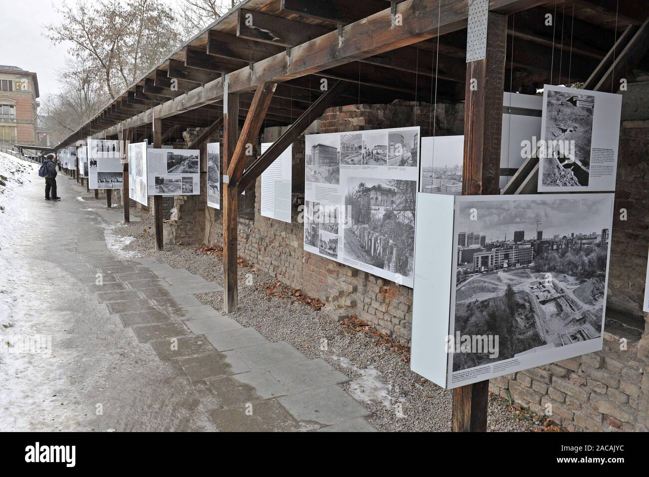 Ausstellung Topographie des Terrors auf dem Gelände der ehemaligen SS-Zentrale in Berlin Stockfoto