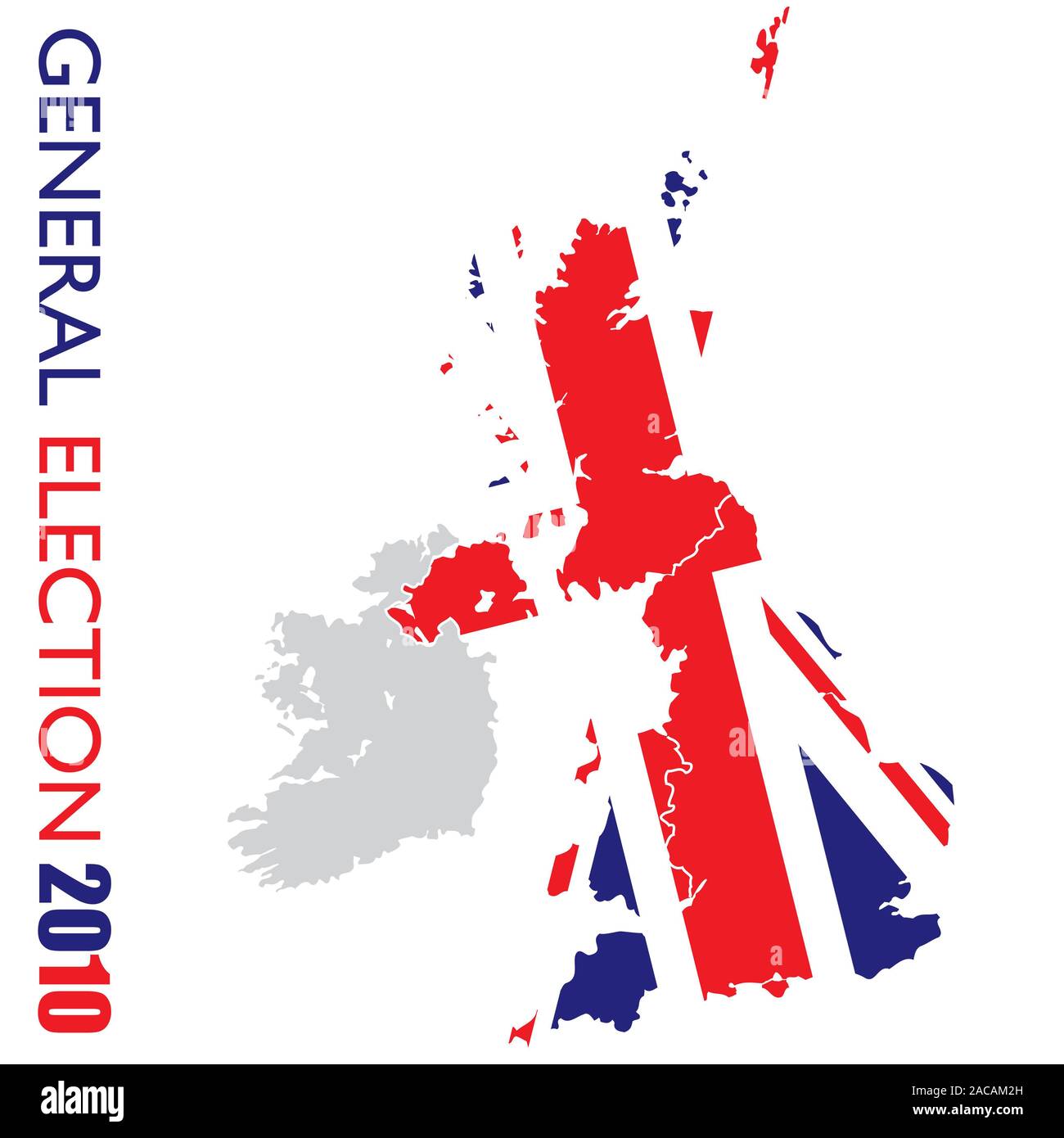 Allgemeine Wahl britischen Weiß Stockfoto