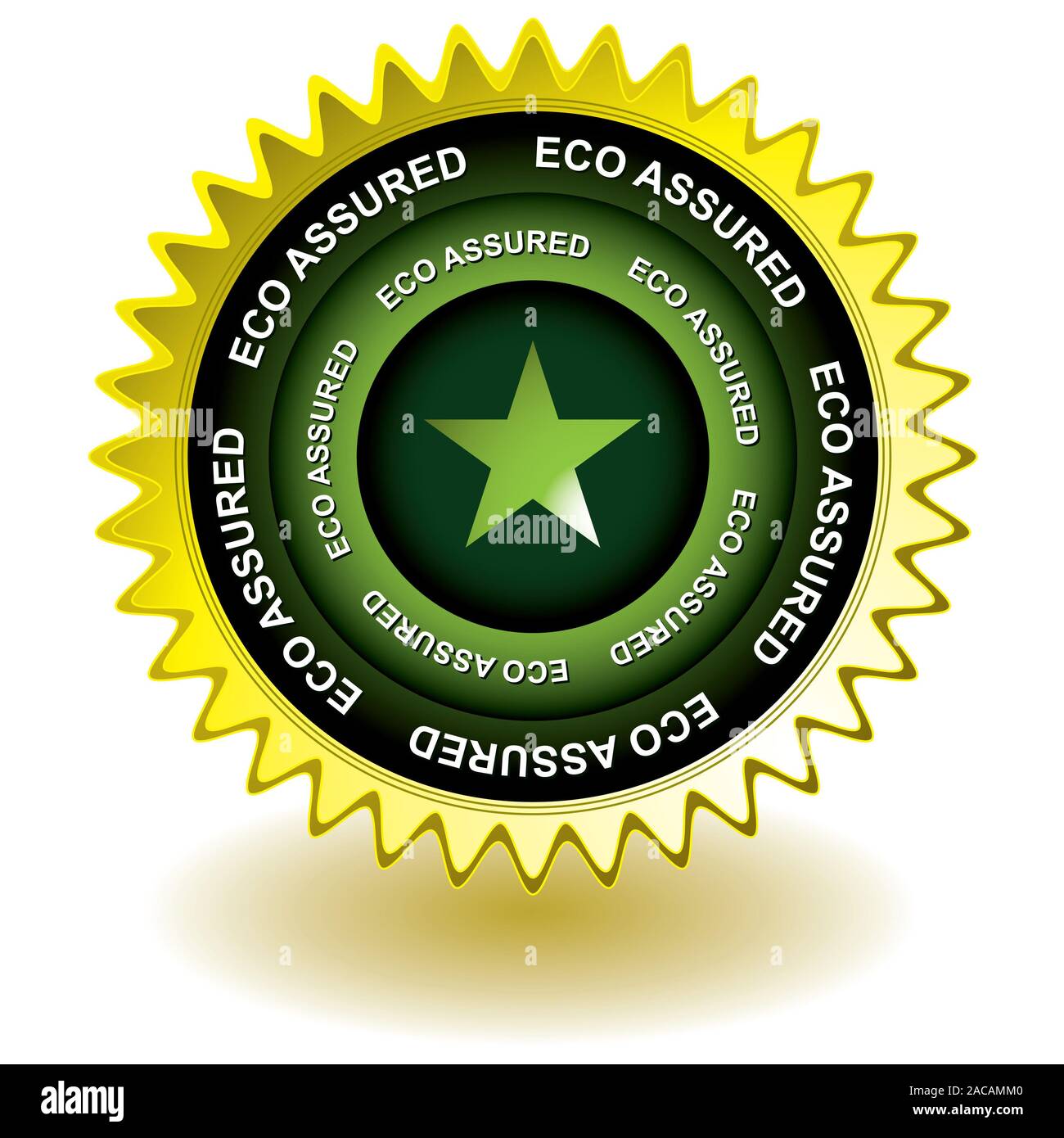 Eco sicher Gold Symbol Stockfoto
