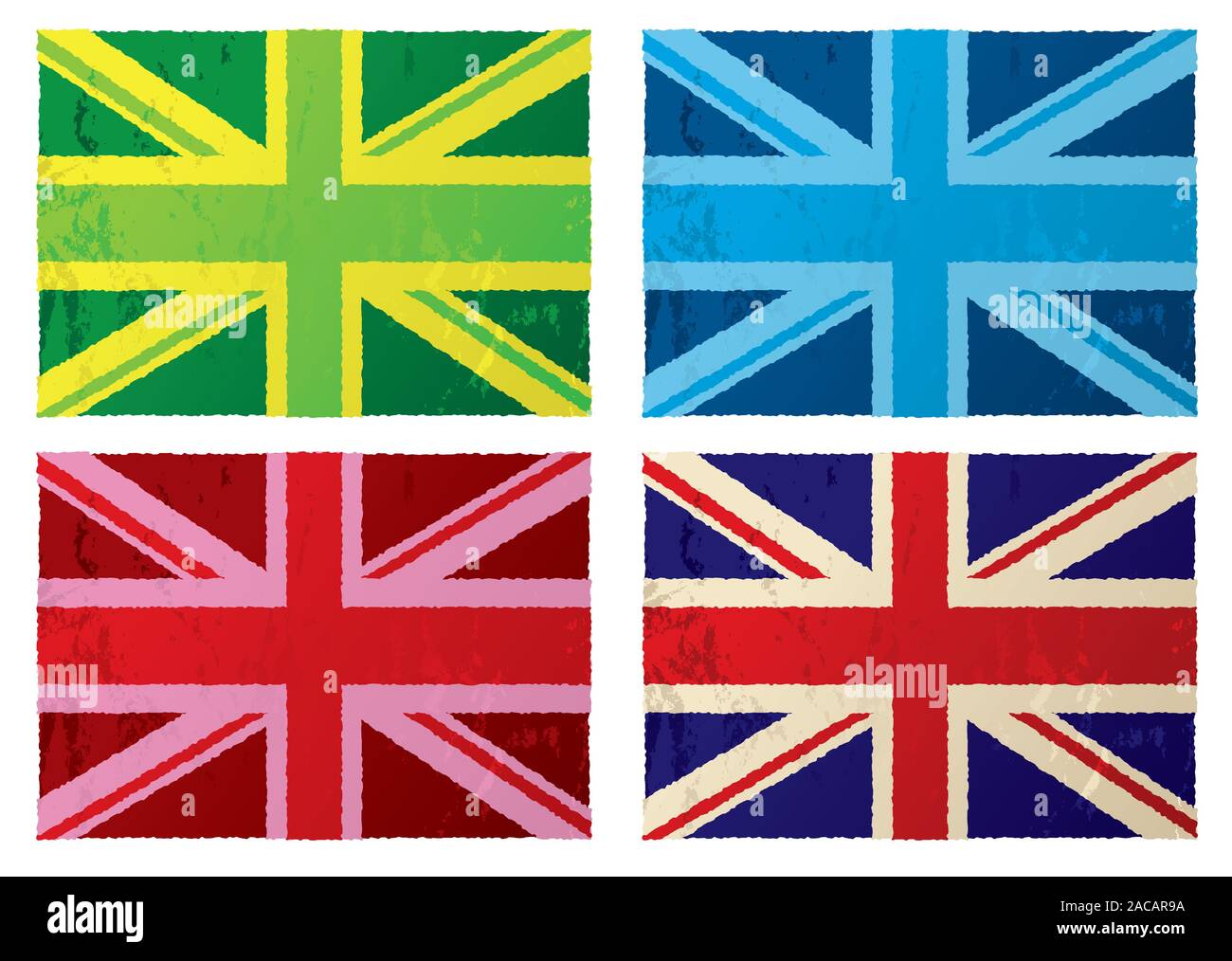 Britische grunge Flags Stockfoto