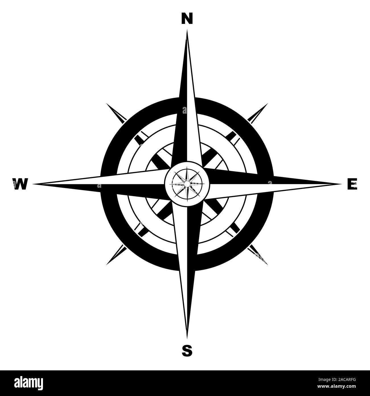 Einfache Kompass Stockfoto