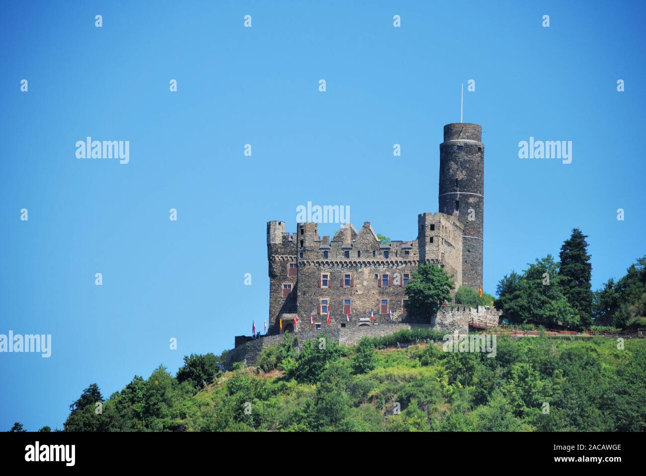 Der Burg Maus, Wellmich, St. Goarshausen, Rhein, UNESCO Welterbe Oberes Mittelrheintal, Rheinland-Pfalz, Deutschland Stockfoto