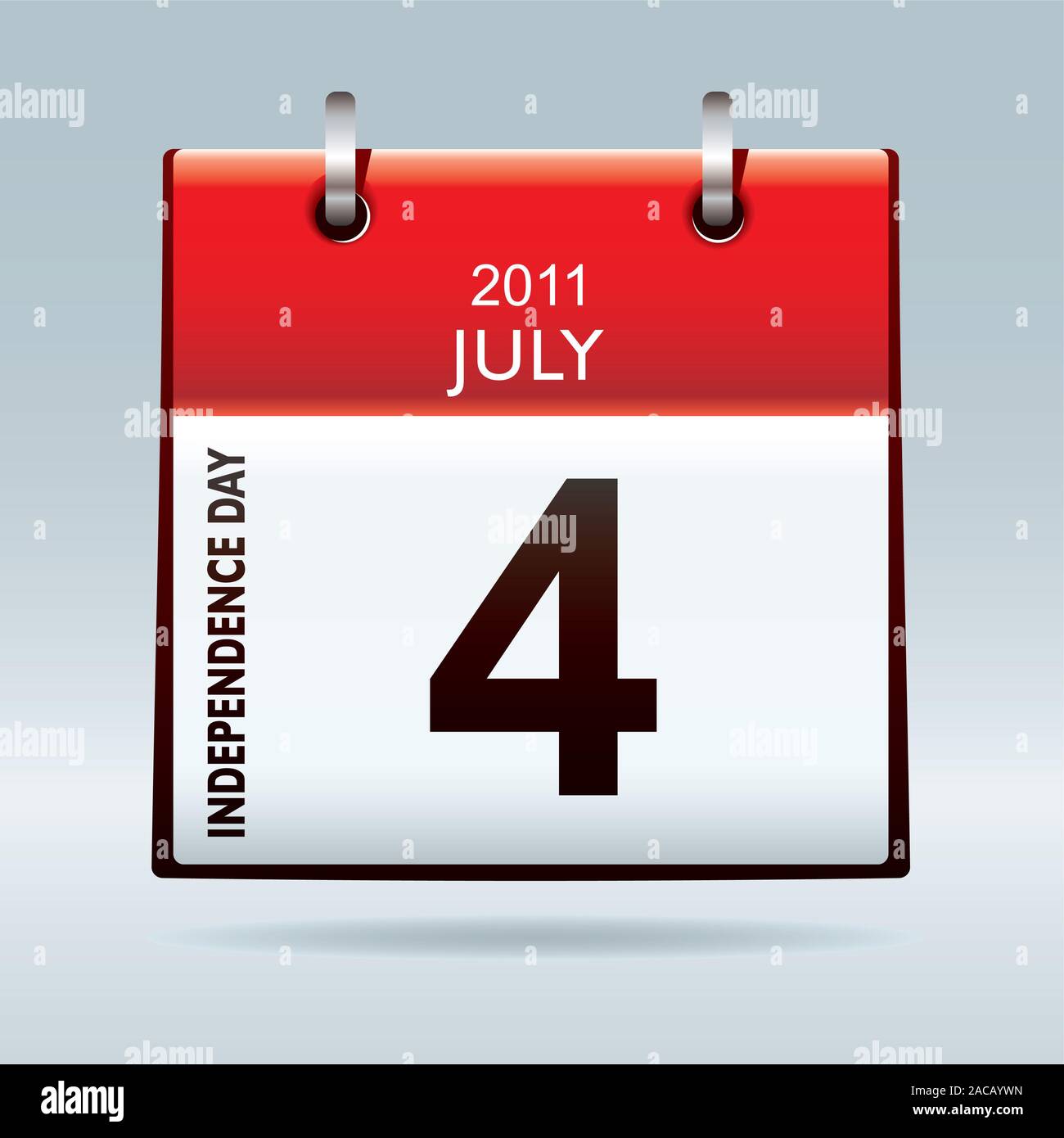 Tag der Unabhängigkeit Symbol Kalender Stockfoto