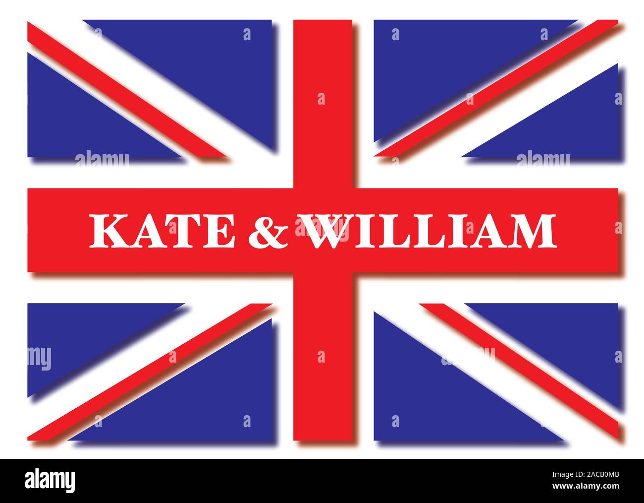 Königliche Hochzeit-Flagge Stockfoto