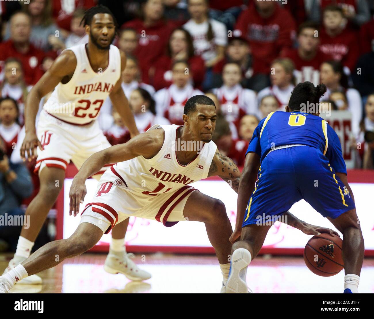 Der Indiana Universität Devonte Grün (11) spielt gegen South ...