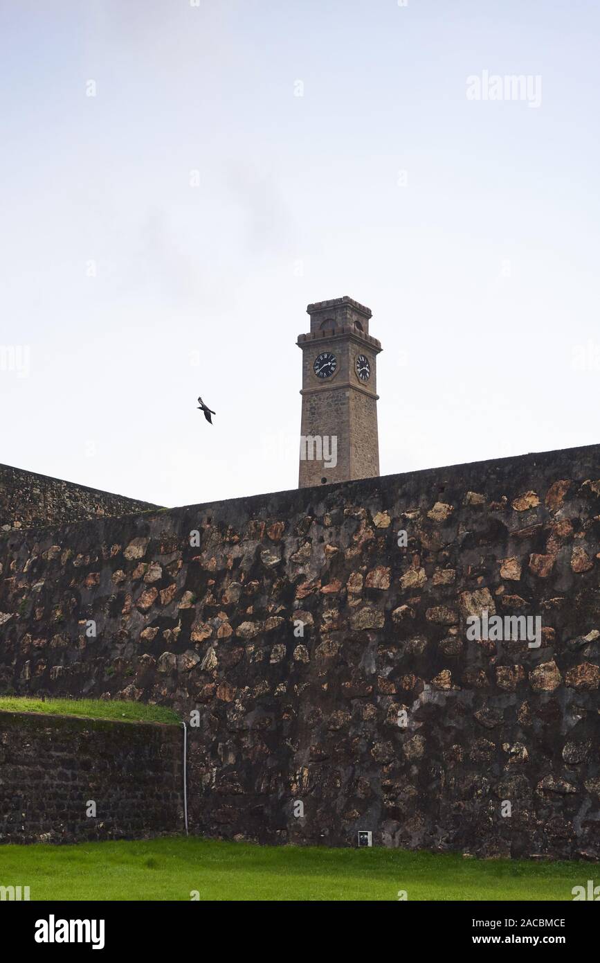 Galle Fort Uhrturm in Sri Lanka Stockfoto