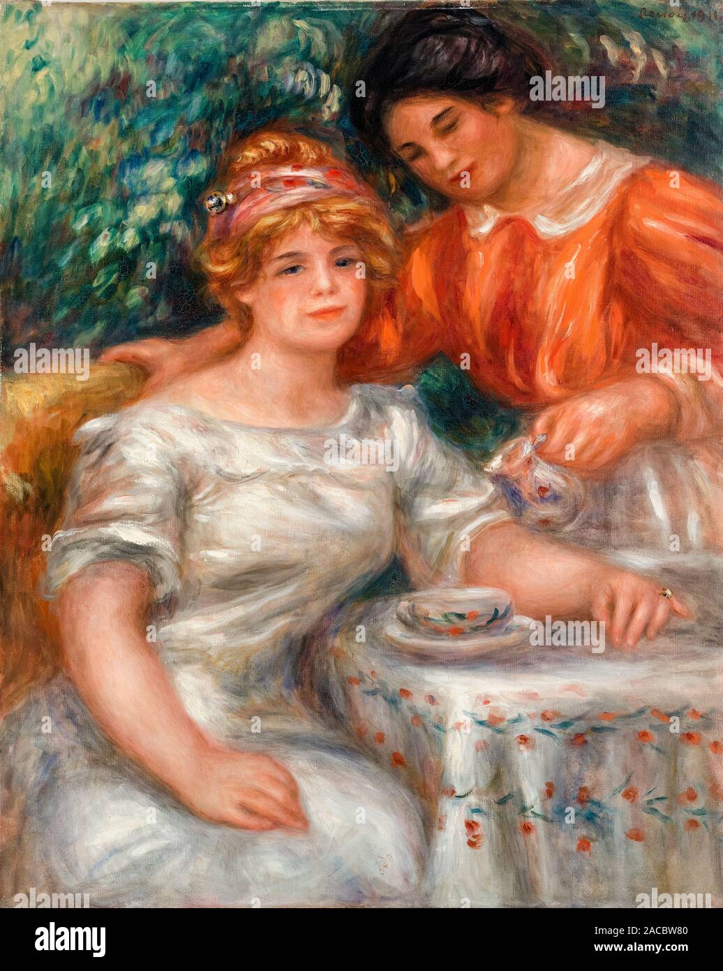 Pierre Auguste Renoir, Tea Time, Malerei, 1911 Stockfoto