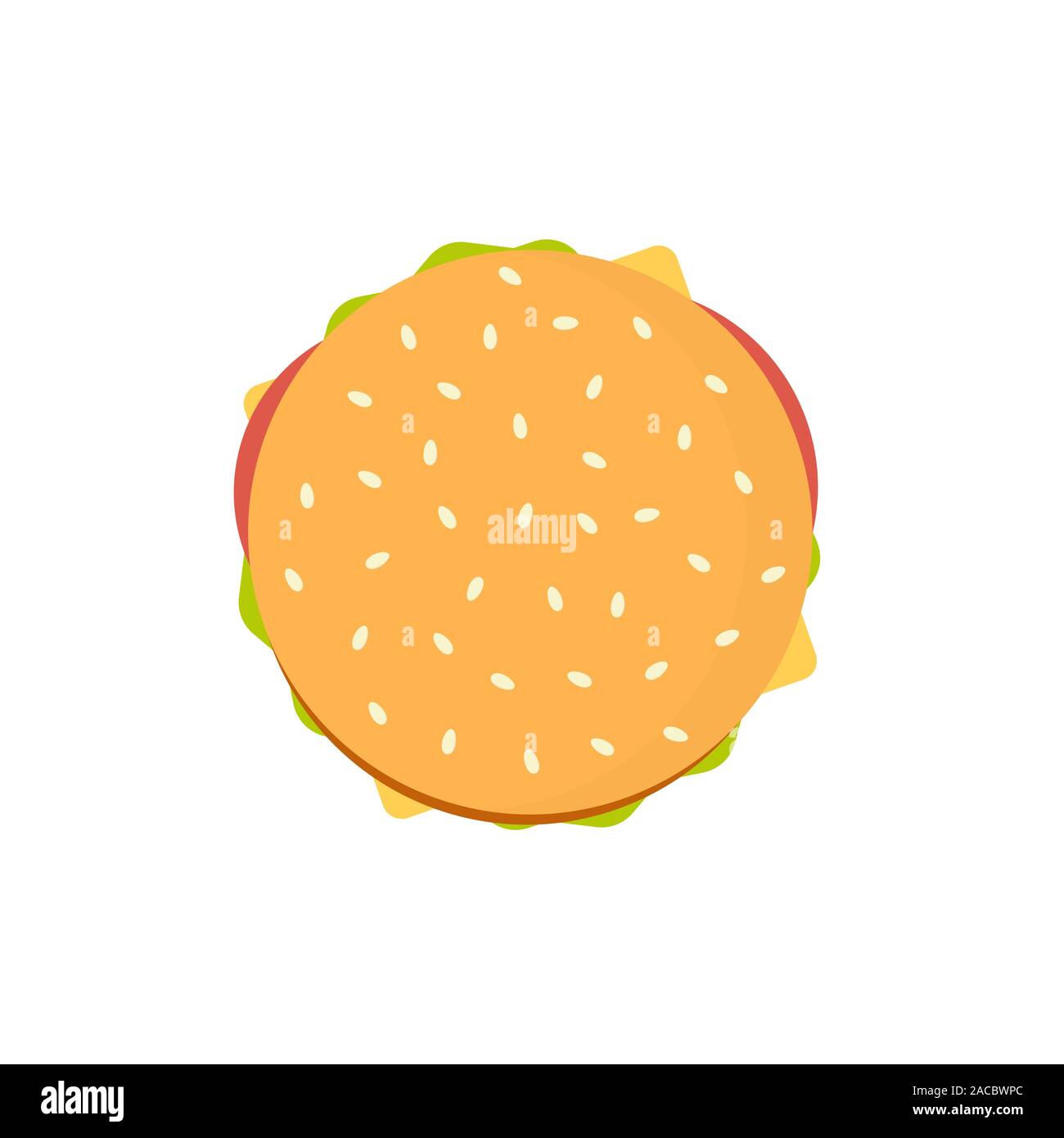 Burger Symbol Flat Style einfaches Design. Vector EPS 10. Stock Vektor