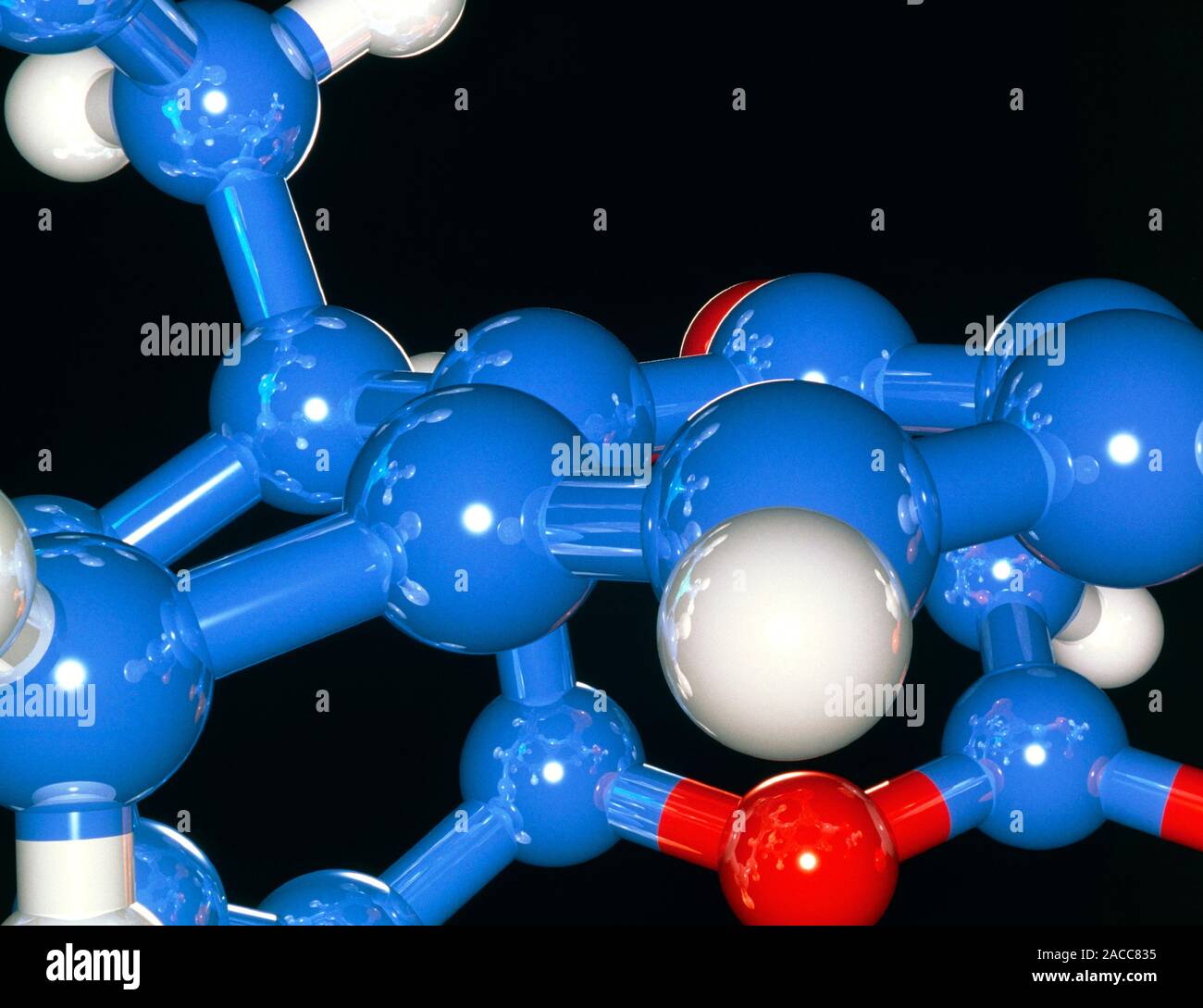 Molekül. Computer Artwork von Teil eines Moleküls zeigt die Anordnung