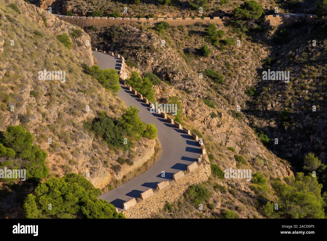 Ein Mountain Road in Spanien Stockfoto