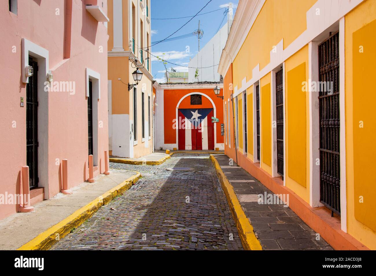 Gasse in San Juan, Puerto Rico Stockfoto