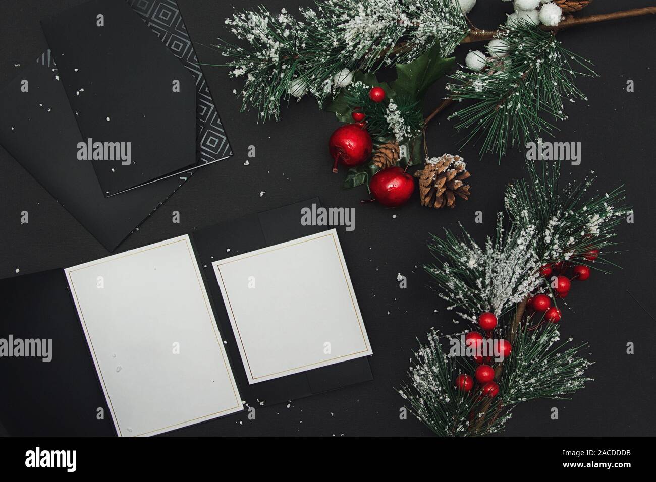 Weihnachten minimal mockup Stockfoto