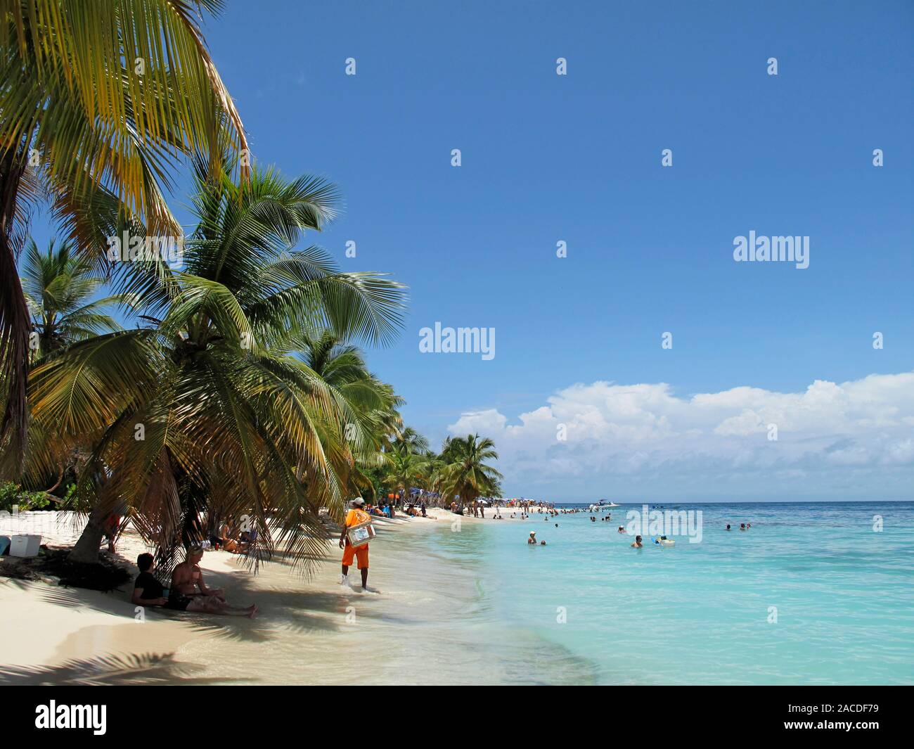 Cayo Sombrero, einer kleinen Insel im Karibischen Meer im Hotel Miami in Falcon, in Venezuela - morrocoy National Park, in Venezuela. Es präsentiert eine b Stockfoto