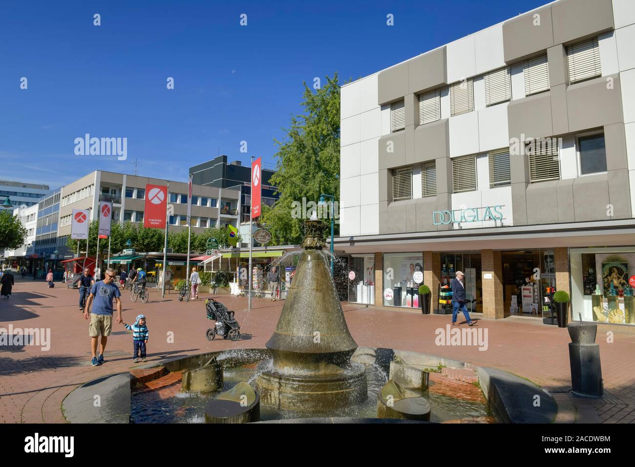 Brunnen, Theaterplatz, Bad Godesberg, Bonn, Nordrhein-Westfalen, Deutschland Stockfoto